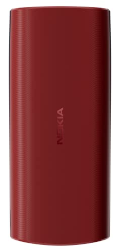 Nokia 106 Dual Sim, Keypad Phone with Built-in UPI Payments App, Long-Lasting Battery, Wireless FM Radio & MP3 Player, and MicroSD Card Slot | Red