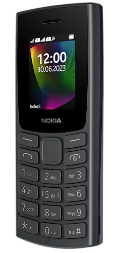 Nokia 106 Dual Sim, Keypad Phone with Built-in UPI Payments App, Long-Lasting Battery, Wireless FM Radio & MP3 Player, and MicroSD Card Slot | Charcoal