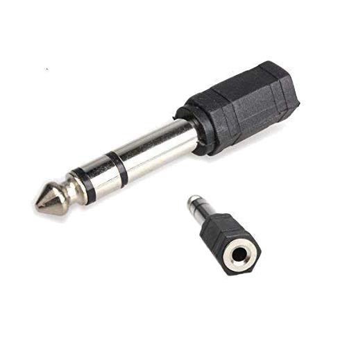 NEXT GEEK 3.5mm Female to 6.5mm Male Headphone Audio Stereo Auxiliary Adapter Plug Converter Jack for Electric Guitar, Amplifier, Piano, Keyboard, etc