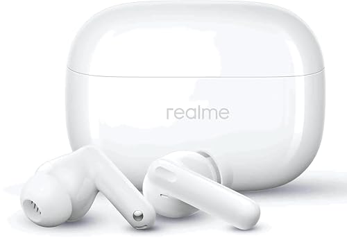 realme Buds T310 Truly Wireless in-Ear Earbuds with 46dB Hybrid ANC, 360° Spatial Audio, 12.4mm Dynamic Bass Driver, Upto 40Hrs Battery and Fast Charging (Agile White)