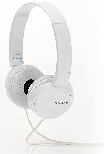 Sony MDR-ZX110A On-Ear Stereo Headphones (White), without mic