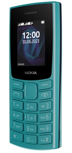 Nokia All-New 105 Dual Sim Keypad Phone with Built-in UPI Payments, Long-Lasting Battery, Wireless FM Radio | Cyan