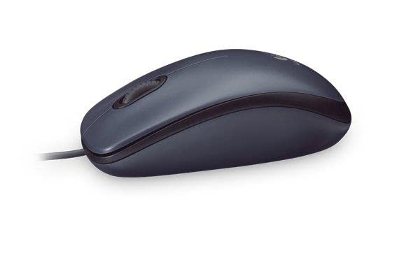 Logitech M90 Wired USB Mouse, 3 yr Warranty, 1000 DPI Optical Tracking, Ambidextrous PC/Mac/Laptop - Black