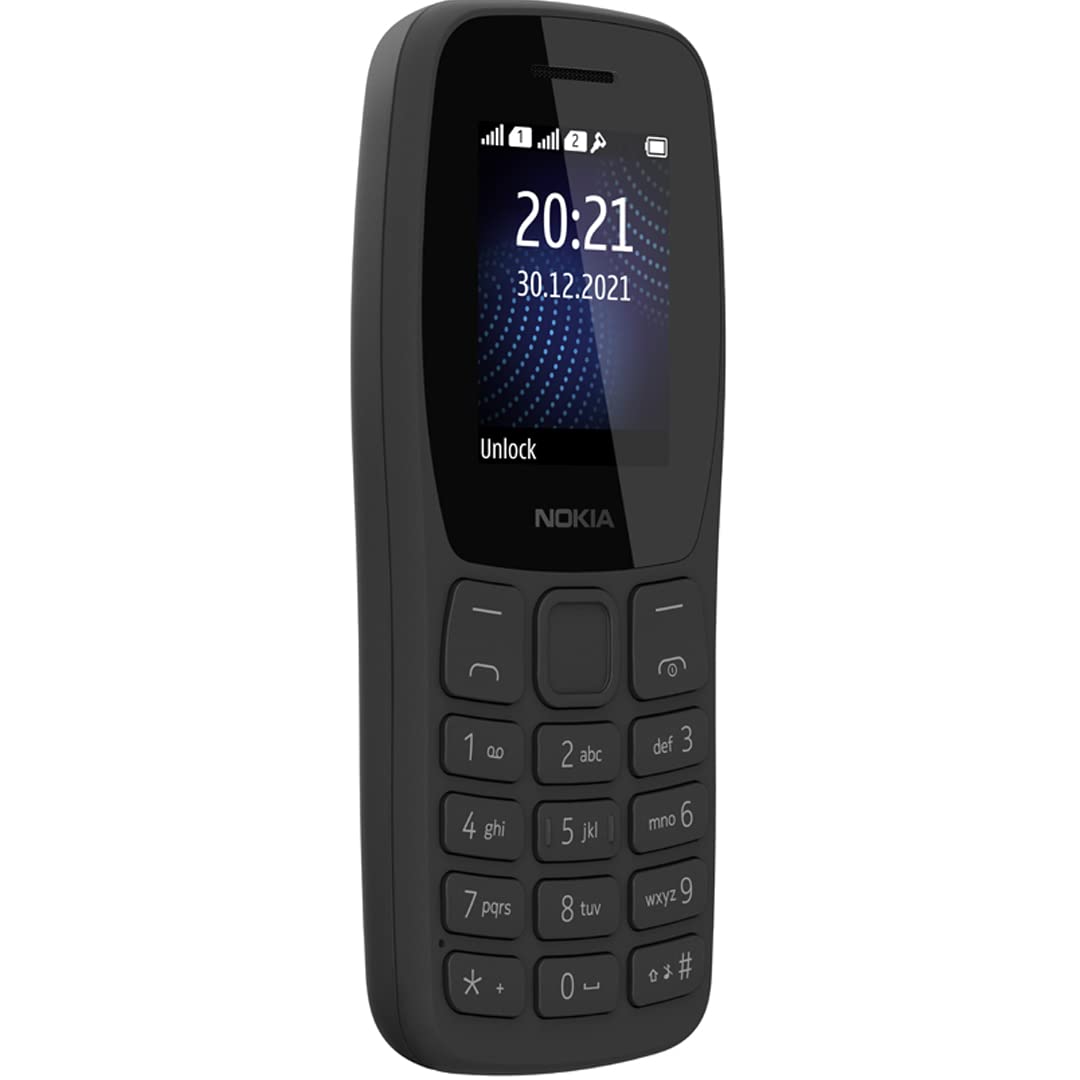 Nokia 105 Classic | Dual SIM Keypad Phone with Built-in UPI Payments, Long-Lasting Battery, Wireless FM Radio, Charger in-Box | Charcoal