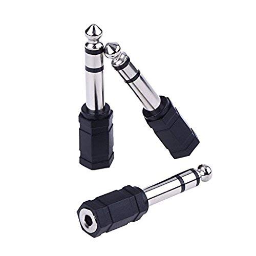 NEXT GEEK 3.5mm Female to 6.5mm Male Headphone Audio Stereo Auxiliary Adapter Plug Converter Jack for Electric Guitar, Amplifier, Piano, Keyboard, etc