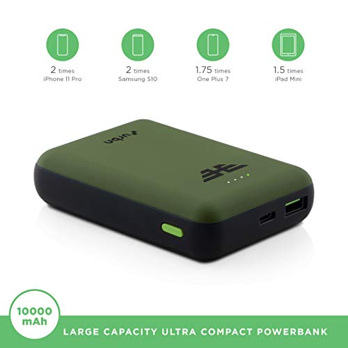 URBN 10000 mAh Ultra Compact 22.5W Super Fast Charging Pocket Power Bank with Quick Charge & Power Delivery, Type C Input/Output, Made in India, Type C Cable Included (Camo)