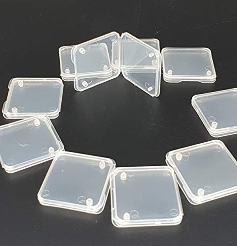 SHOPEE 10Pcs SD SDHC for memory card Case Holder Box Storage Hard Plastic Transparent Holder (Pack of 1)