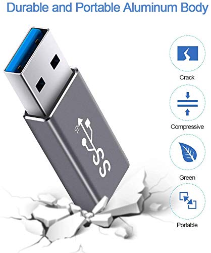 rts [10Gbps] USB C Female to USB 3.0 Male USB 3.1 Gen A to Type C Adapter Cable Connector for Super Speed Data Sync iPhone 11 12 13/13 Mini/13 Pro/13 Type-C Earphone Mini Pro Max XR SE,iPad 8 8th Generation, Samsung Galaxy S21 21 Plus Ultra Compatible wit