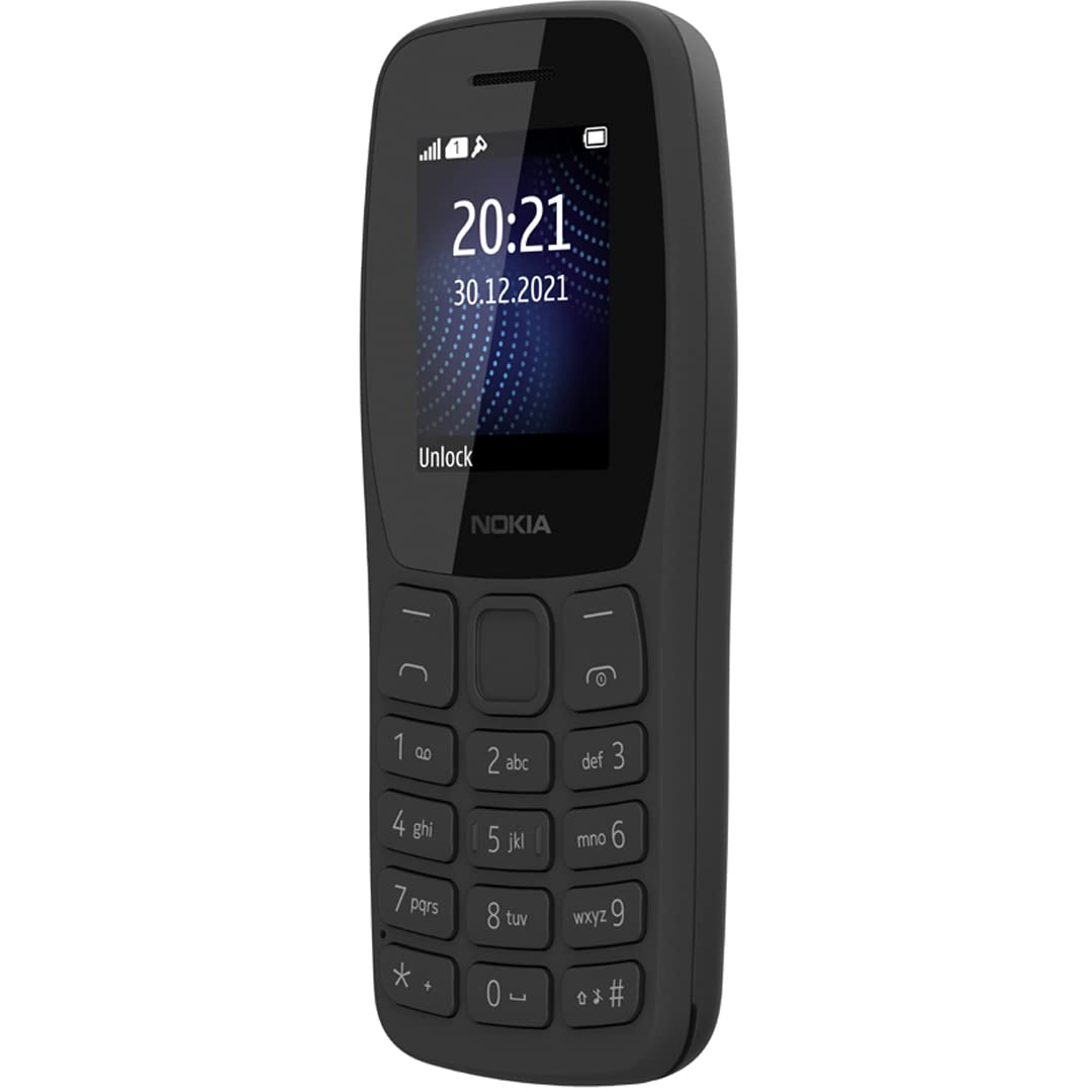 Nokia 105 Classic | Single SIM Keypad Phone with Built-in UPI Payments, Long-Lasting Battery, Wireless FM Radio, Without Charger | Charcoal