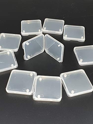 SHOPEE 10Pcs SD SDHC for memory card Case Holder Box Storage Hard Plastic Transparent Holder (Pack of 1)