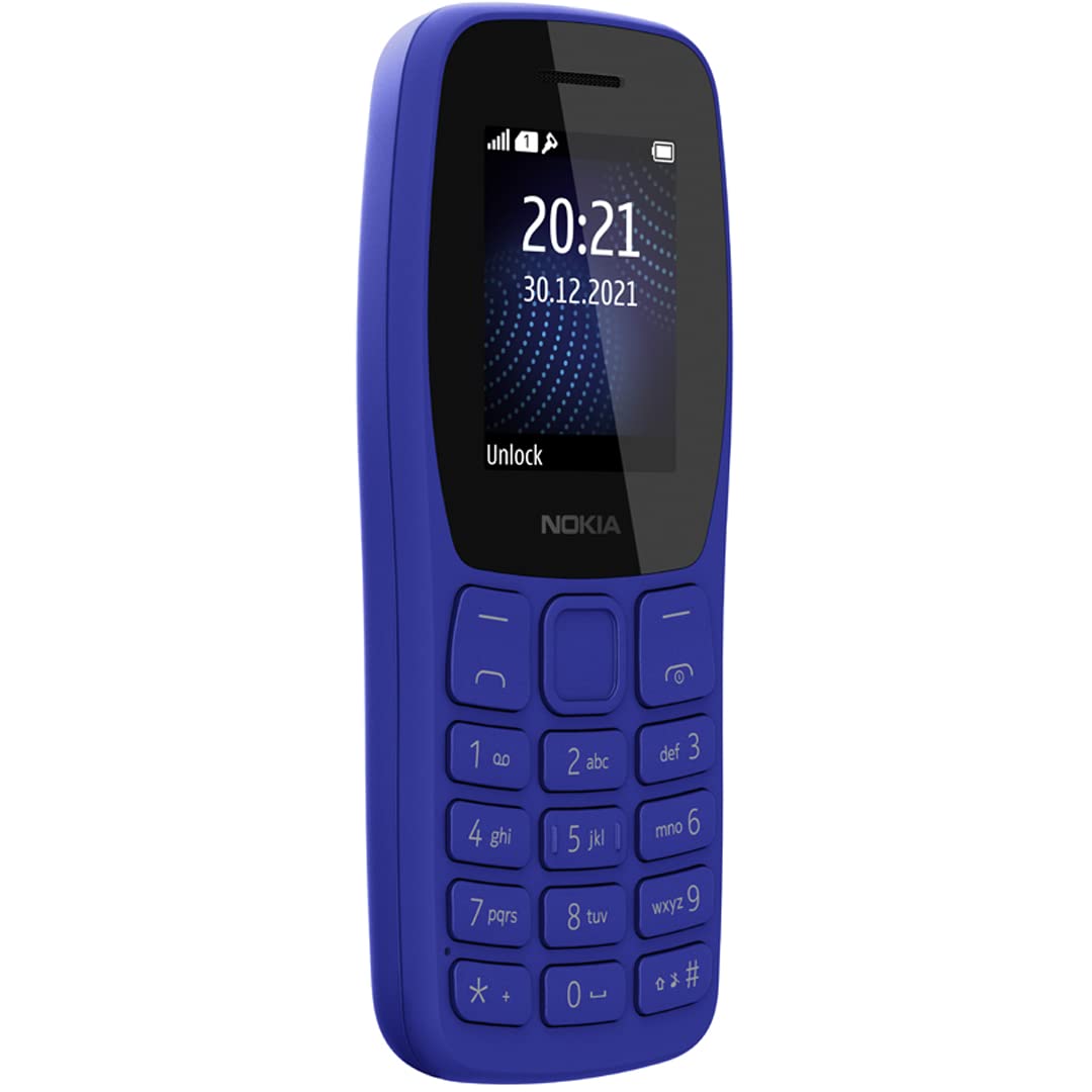 Nokia 105 Classic | Single SIM Keypad Phone with Built-in UPI Payments, Long-Lasting Battery, Wireless FM Radio, Charger in-Box | Blue