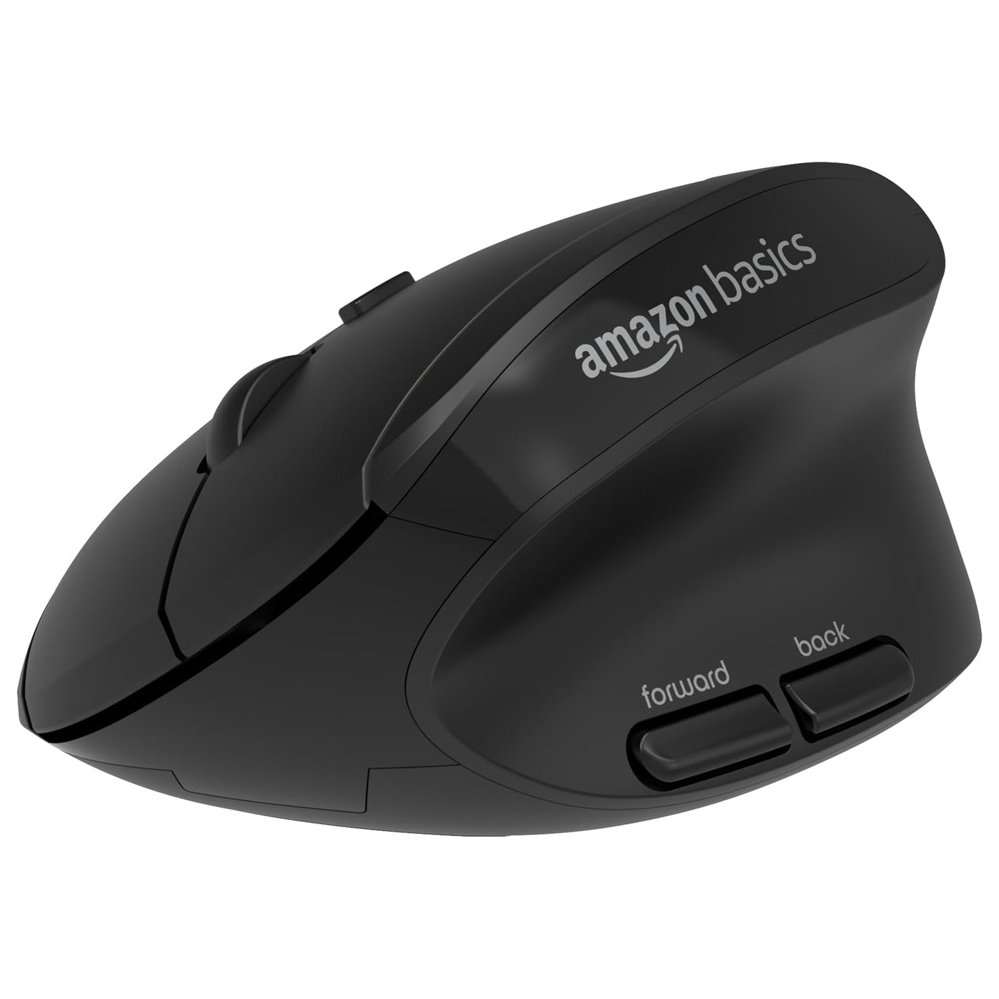 amazon basics Pro Series 2.4G Wireless Ergonomic Mouse for PC, Mac, Laptop | Dual Bluetooth Modes | 4 Adjustable DPI Settings Up to 2400 | Shortcut Buttons | Connects up to 3 Devices (Black)