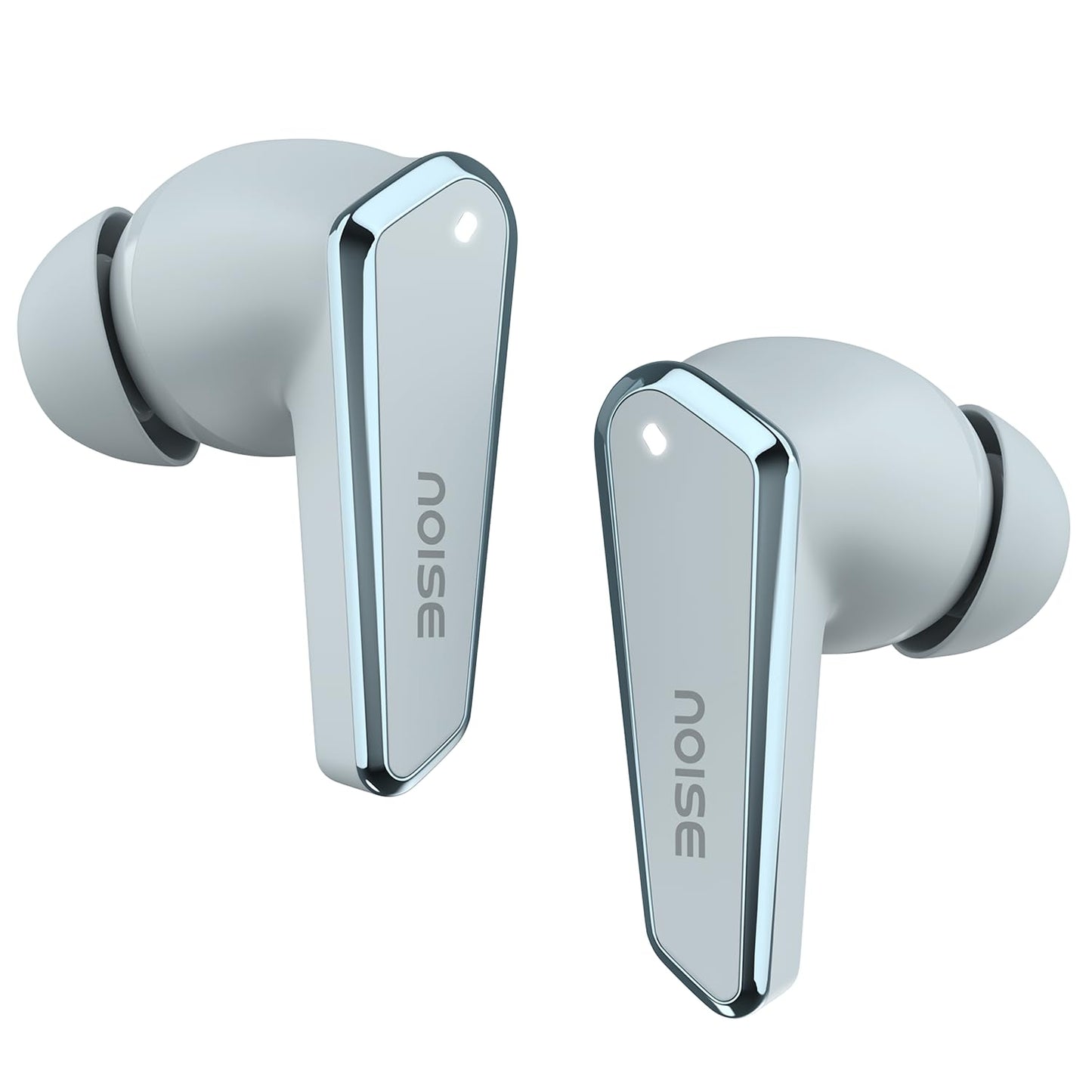 Noise Buds N1 in-Ear Truly Wireless Earbuds with Chrome Finish, 40H of Playtime, Quad Mic with ENC, Ultra Low Latency(up to 40 ms), Instacharge(10 min=120 min), BT v5.3(Ice Blue)