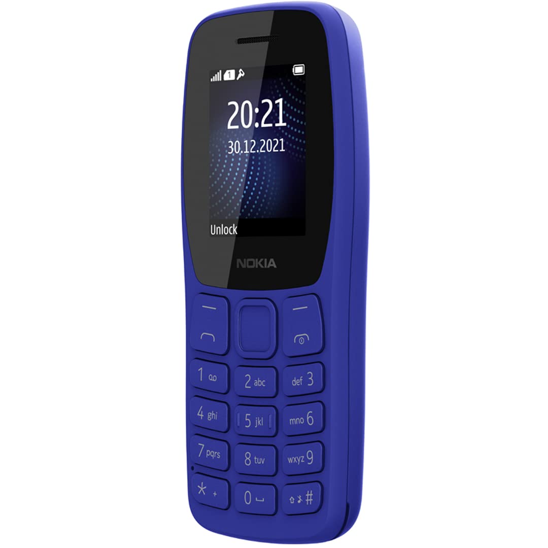 Nokia 105 Classic | Single SIM Keypad Phone with Built-in UPI Payments, Long-Lasting Battery, Wireless FM Radio, Charger in-Box | Blue