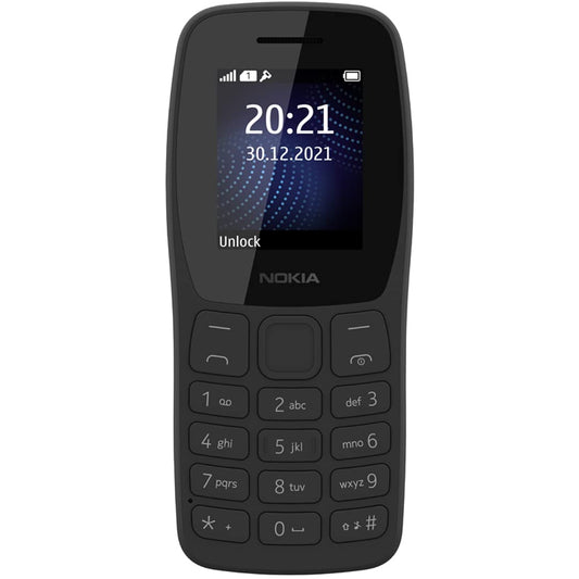 Nokia 105 Classic | Single Sim Keypad Phone with Built-in UPI Payments, Long-Lasting Battery, Wireless FM Radio, Charger in-Box | Charcoal