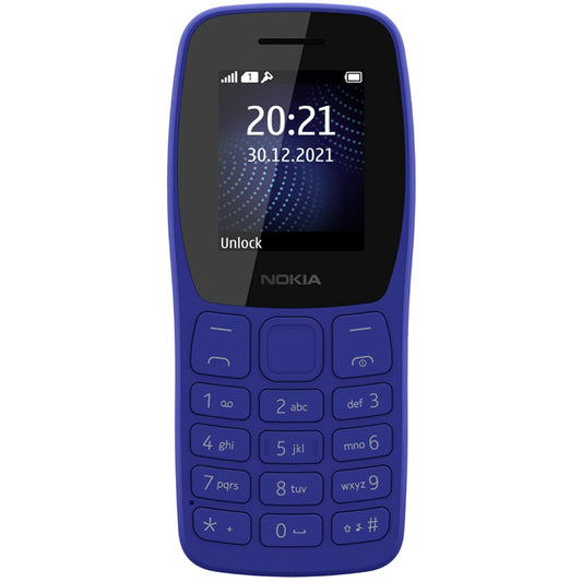 Nokia 105 Classic | Single SIM Keypad Phone with Built-in UPI Payments, Long-Lasting Battery, Wireless FM Radio, Charger in-Box | Blue