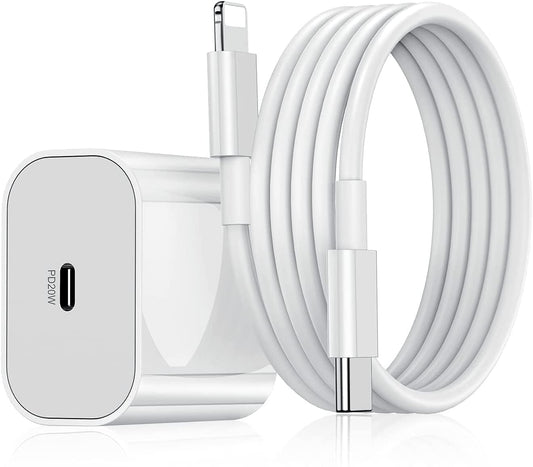 20W Original (MFi-Certified) Charger&Cable Compatible with iPhone 14/14Plus/14Pro/14Promax 13/13Pro/13Promax 12/12Pro/12/11/X/Xr Series (White)