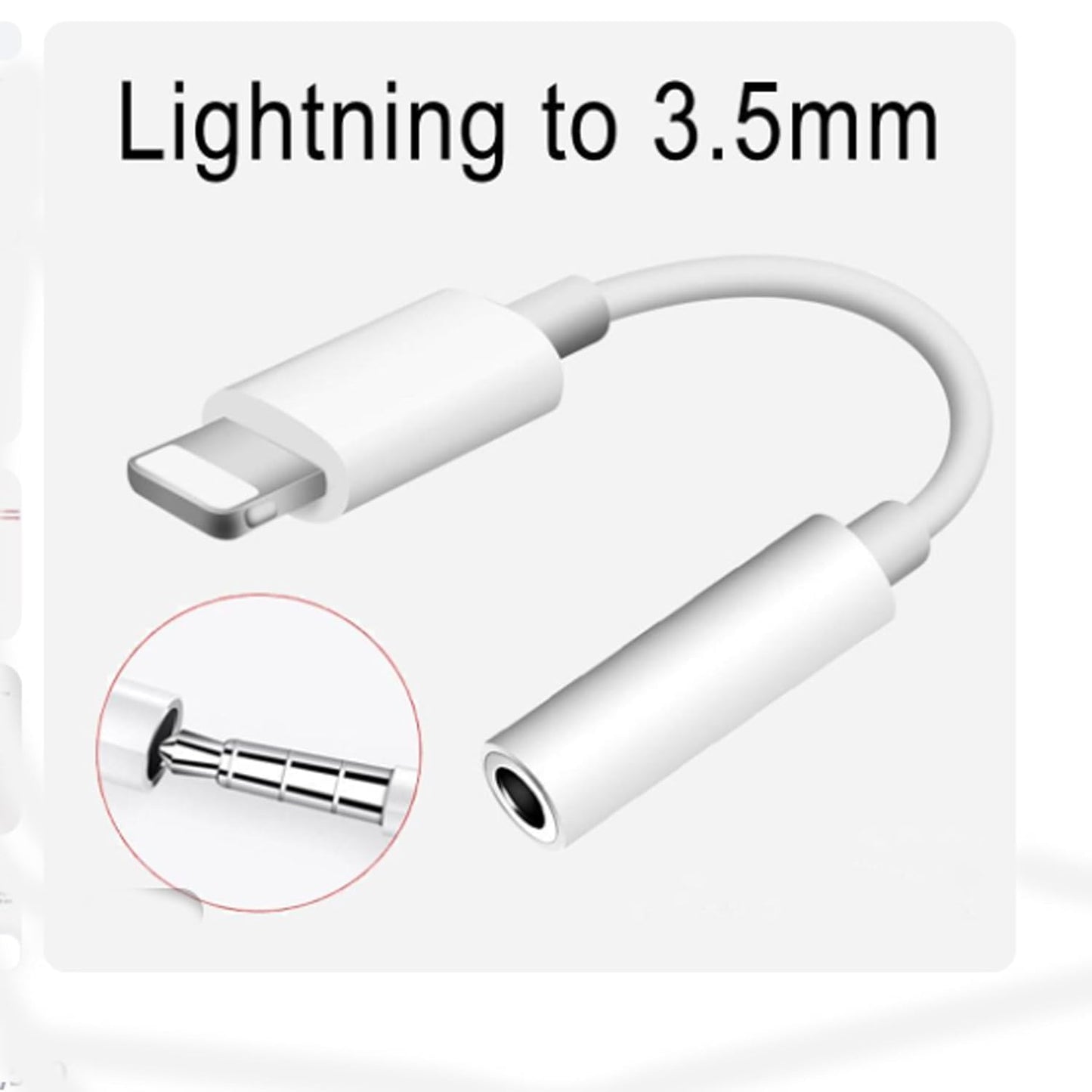 True Desire Lightning to 3.5 mm Headphone Jack Adapter, 1 Pack Earphone Audio Jack Aux, iPhone Dongle Cable Compatible with iPhone 13/12/11 Pro/XR/XS Max/X/8/7 All iOS & Music Control