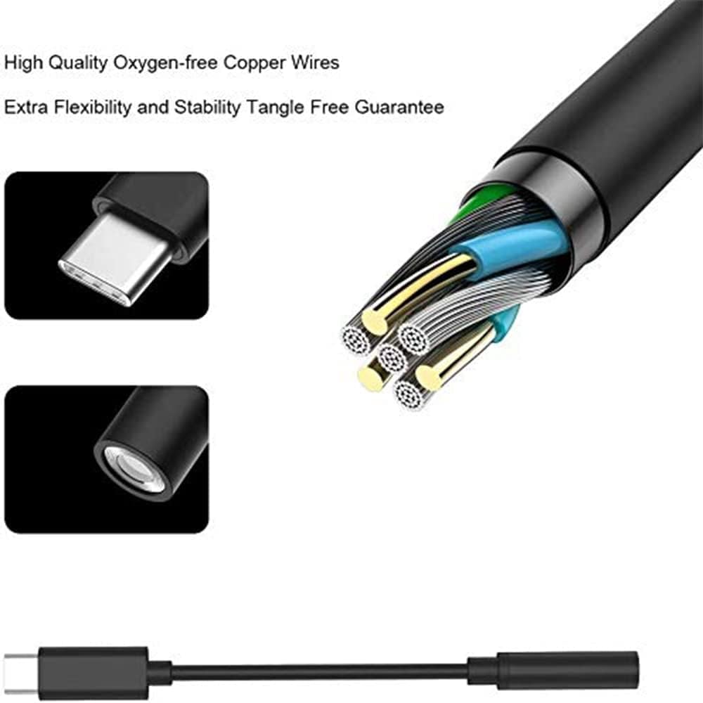 NOCXTUN USB Type C to 3.5 mm Audio Jack Connector, Headphones Jack Converter Compatible with Galaxy S8 Plus, S9, S9 Plus, S10 Plus,S10 Lite,S23 Ultra,S20 FE, S21, S20, S22 & Other Samsung Devices