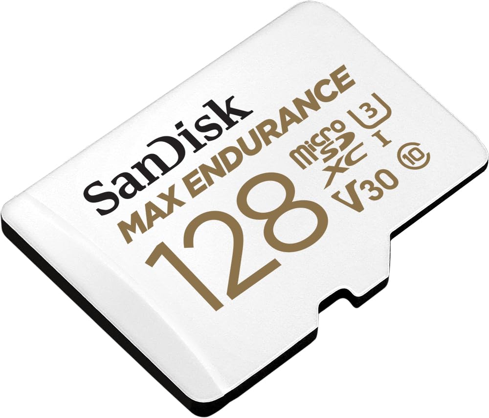 SanDisk 128GB MAX Endurance microSDHC™ Card with Adapter for 4K Video on Dashcams and Video Surveillance Cameras