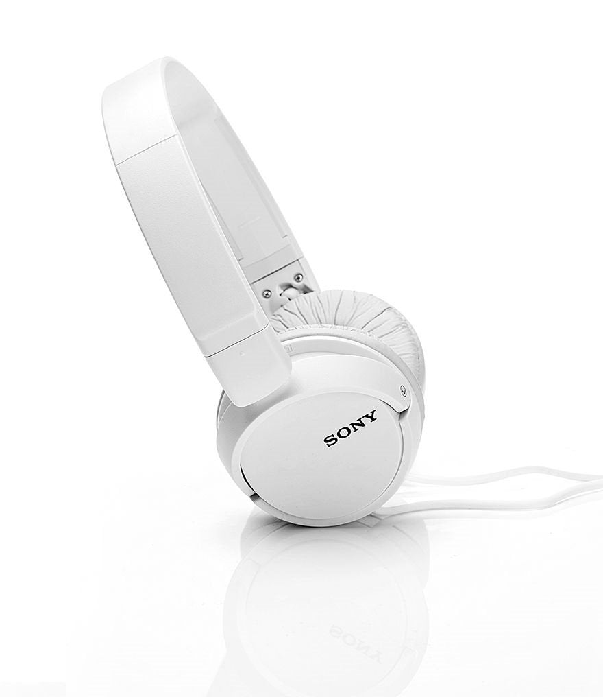 Sony MDR-ZX110A On-Ear Stereo Headphones (White), without mic