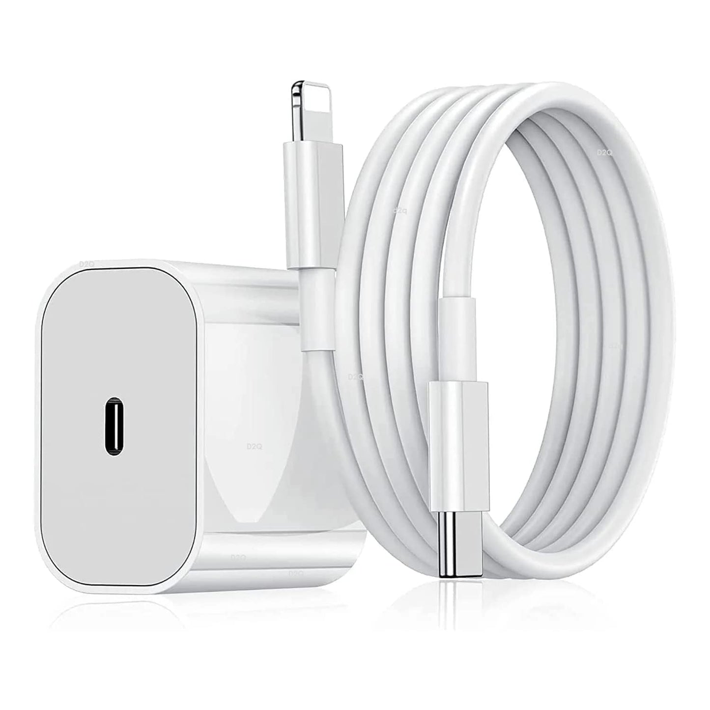 Original 20W [MFi-Certified-Charger Cable] for Apple-iPhone 14/14Plus/14Pro/14ProMax 13/13Pro/13ProMax 12/12Pro/12ProMax/12Mini 11/X/Xr Series | 6 Months Warranty (White)