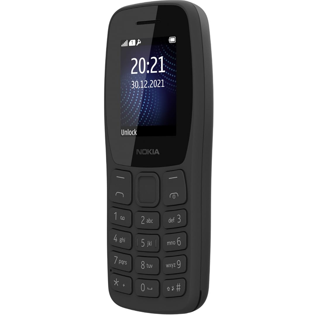 Nokia 105 Classic | Dual SIM Keypad Phone with Built-in UPI Payments, Long-Lasting Battery, Wireless FM Radio, Charger in-Box | Charcoal