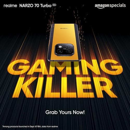 realme NARZO 70 Turbo 5G (Turbo Purple,6GB RAM,128GB Storage) | Segment's Fastest Dimensity 7300 Energy 5G Chipset | Motorsports Inspired Design