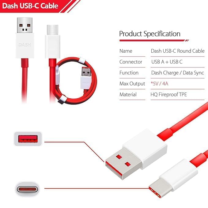 Oneplus SuperVooc 120W Fast Charing Adaptor & Cable Combo Compatible with OnePlus, Samsung, Realme, Xiaomi, Oppo, Nothing & Other Smartphones, Type C Charger Dash, Warp, Vooc, Supervooc protocols.