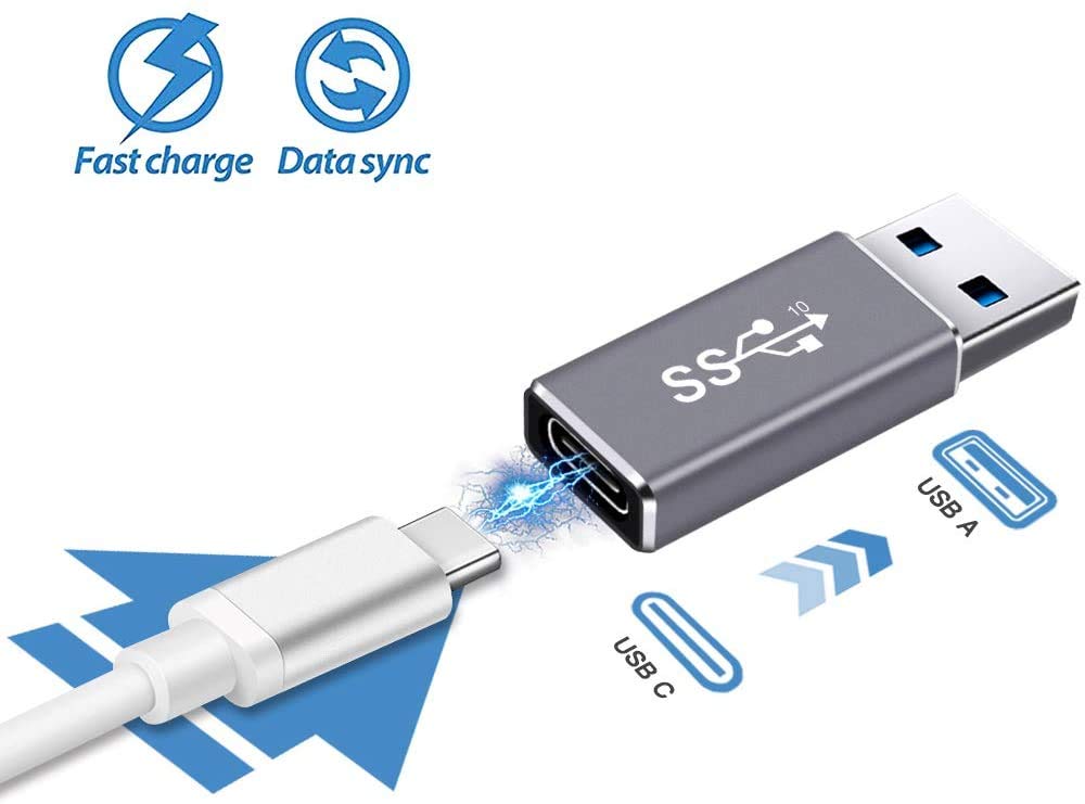 rts [10Gbps] USB C Female to USB 3.0 Male USB 3.1 Gen A to Type C Adapter Cable Connector for Super Speed Data Sync iPhone 11 12 13/13 Mini/13 Pro/13 Type-C Earphone Mini Pro Max XR SE,iPad 8 8th Generation, Samsung Galaxy S21 21 Plus Ultra Compatible wit