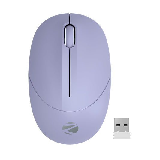 ZEBRONICS Panther 2.4GHz Wireless Mouse, 1600 DPI, Silent Operation, High Precision, 3 Buttons, Power Saving Mode, Comfortable & Ergonomic Design, for Mac | Laptop | Computer (Purple)