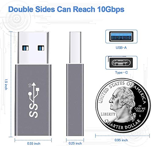 rts [10Gbps] USB C Female to USB 3.0 Male USB 3.1 Gen A to Type C Adapter Cable Connector for Super Speed Data Sync iPhone 11 12 13/13 Mini/13 Pro/13 Type-C Earphone Mini Pro Max XR SE,iPad 8 8th Generation, Samsung Galaxy S21 21 Plus Ultra Compatible wit