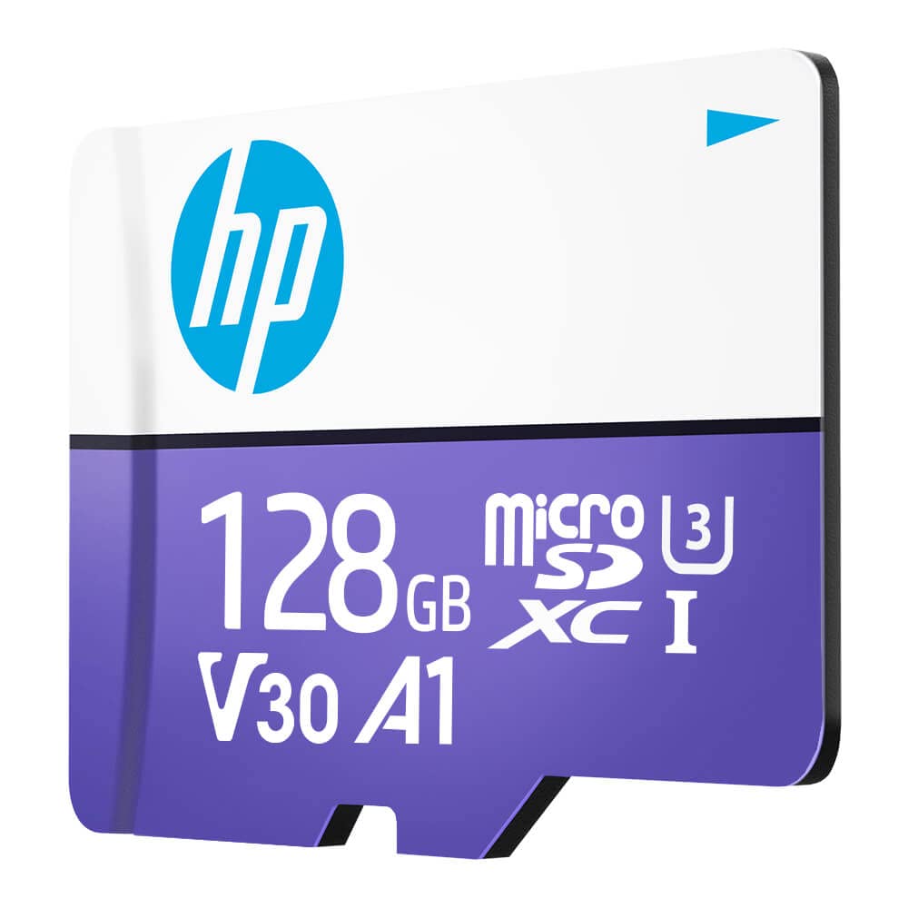 HP Micro SD Card 128GB with Adapter A1 U3 V30 (Purple), (HFUD128-MX330)