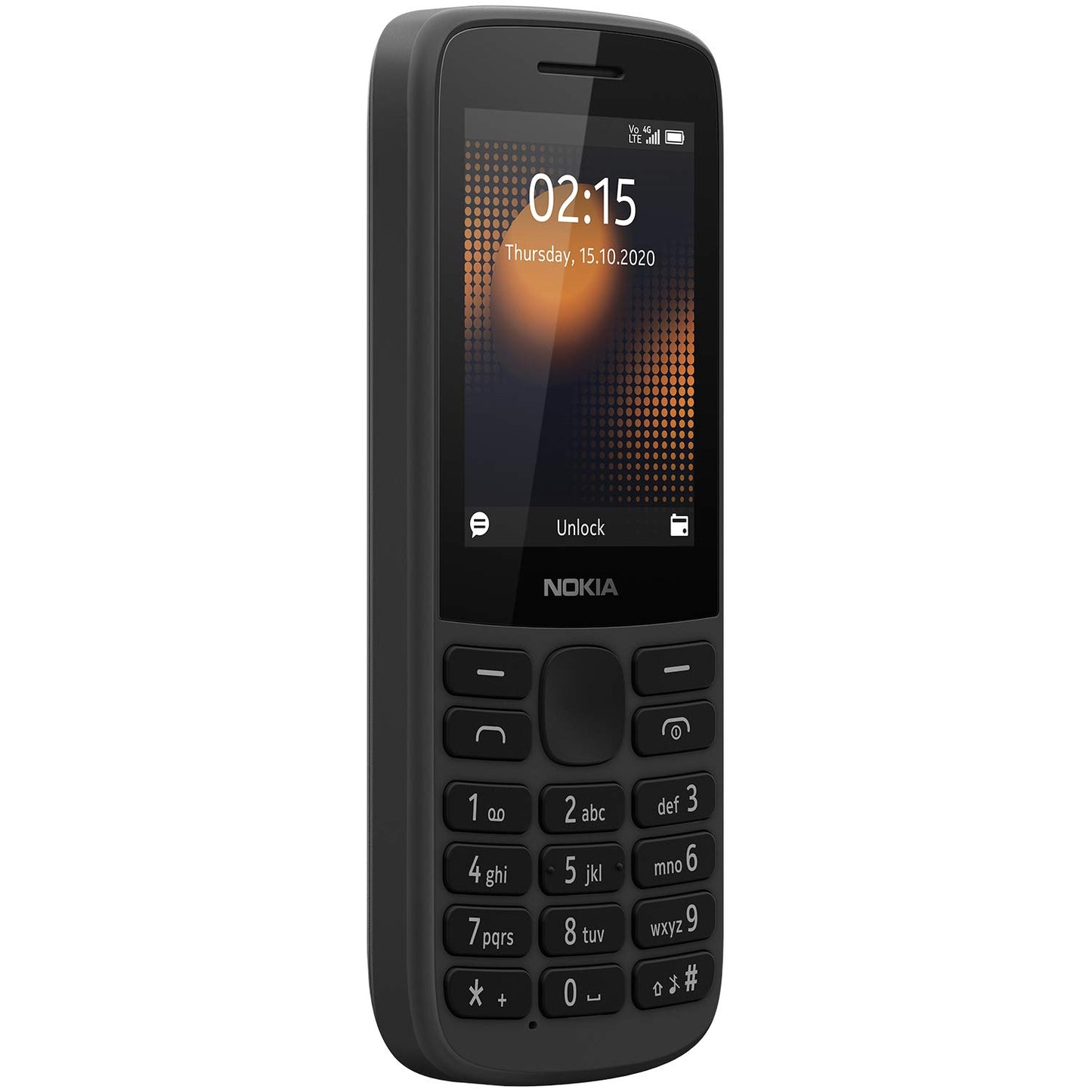 Nokia 215 4G Dual SIM 4G Keypad Phone with Long Battery Life, Multiplayer Games, Wireless FM Radio and Durable Ergonomic Design | Black