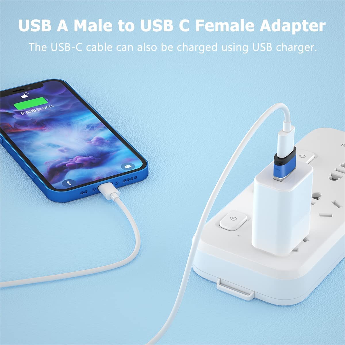 rts /2 Pack/Usb C Type C Female To Usb Male Adapter,Type A Charger Converter For Apple/Iwatch/Watch Series/7/8/Se/Iphone 11/12/13/14 Plus ProMax/Airpods Ipad Air 4/5 Mini 6/Samsung Galaxy S20 S21 S22