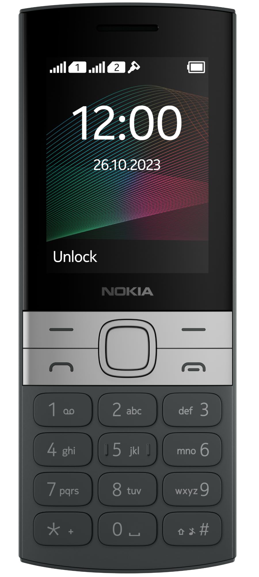 Nokia 150 Dual SIM Premium Keypad Phone | Rear Camera, Long Lasting Battery Life, Wireless FM Radio & MP3 Player and All-New Modern Premium Design | Black