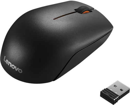 Lenovo 300 Wireless Compact Mouse,1000 DPI Optical sensor, 2.4GHz Wireless Nano USB, 10m range, 3Yr Warranty, 3-button(left,right,scroll) upto 3M left/right clicks, 1Yr battery, Ergonomic GX30K79401