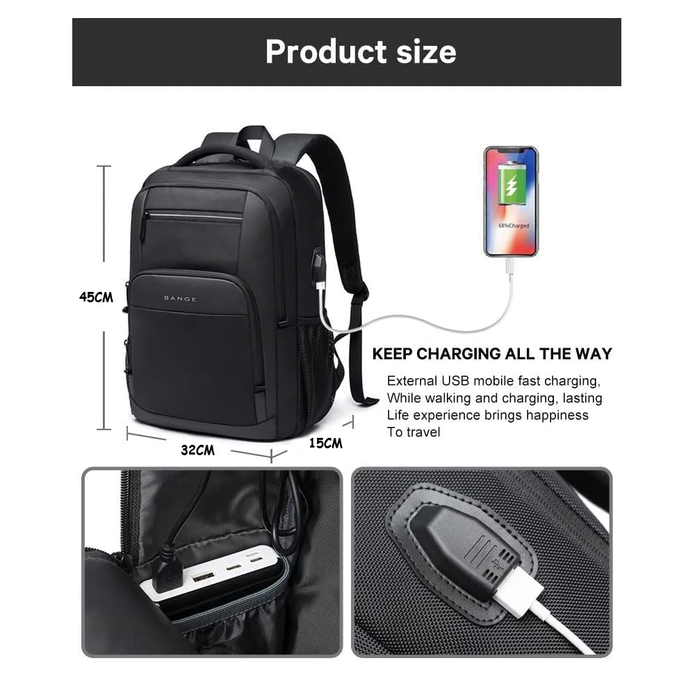 Red Lemon Swiss Cut Design 15.6 Inch Smart Laptop Backpack Bag With USB Charging Port, Anti Theft Pocket and Accessories Organiser for Men Women Boys Girls (Black)