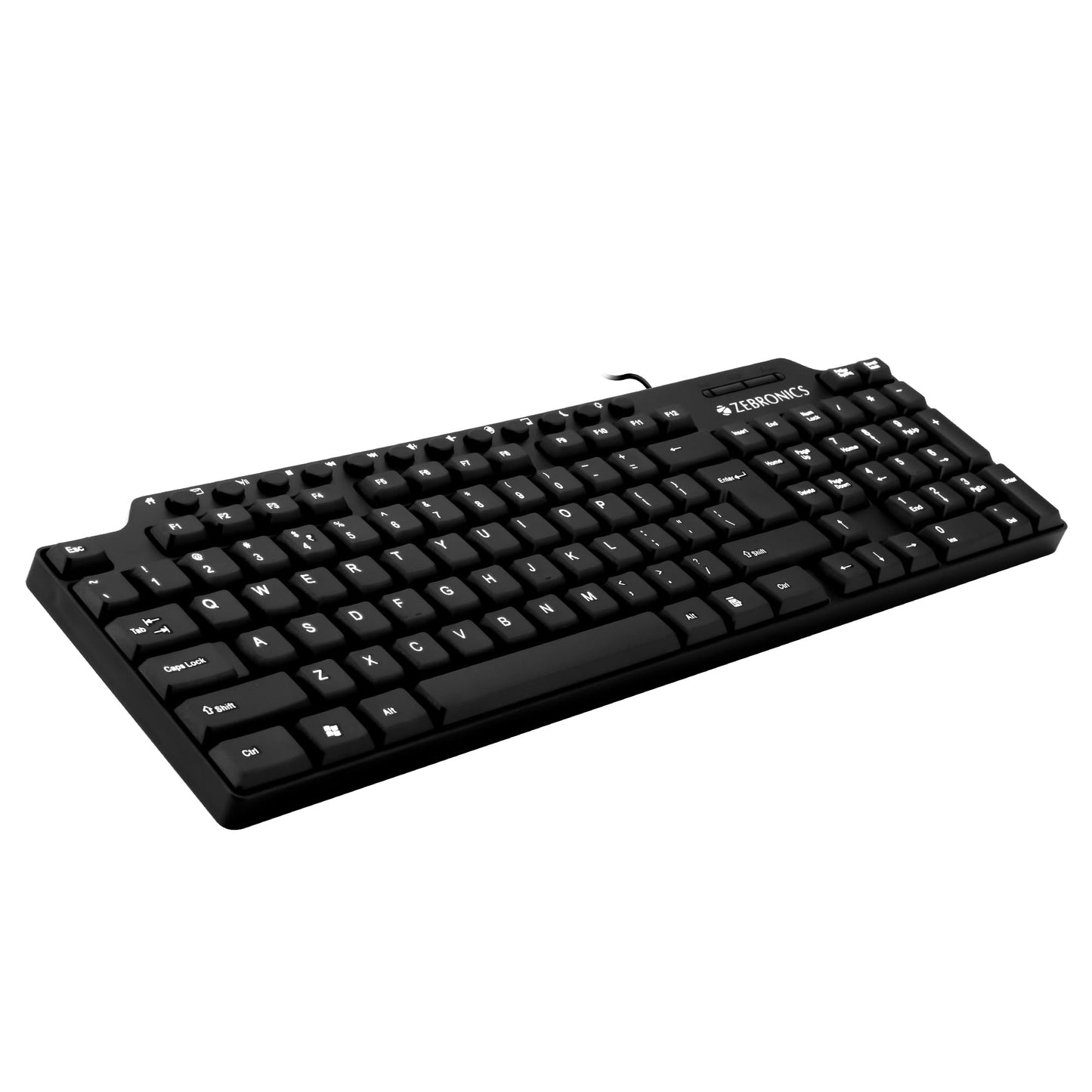 Zebronics ZEB-KM2100 Multimedia USB Keyboard Comes with 114 Keys Including 12 Dedicated Multimedia Keys & with Rupee Key