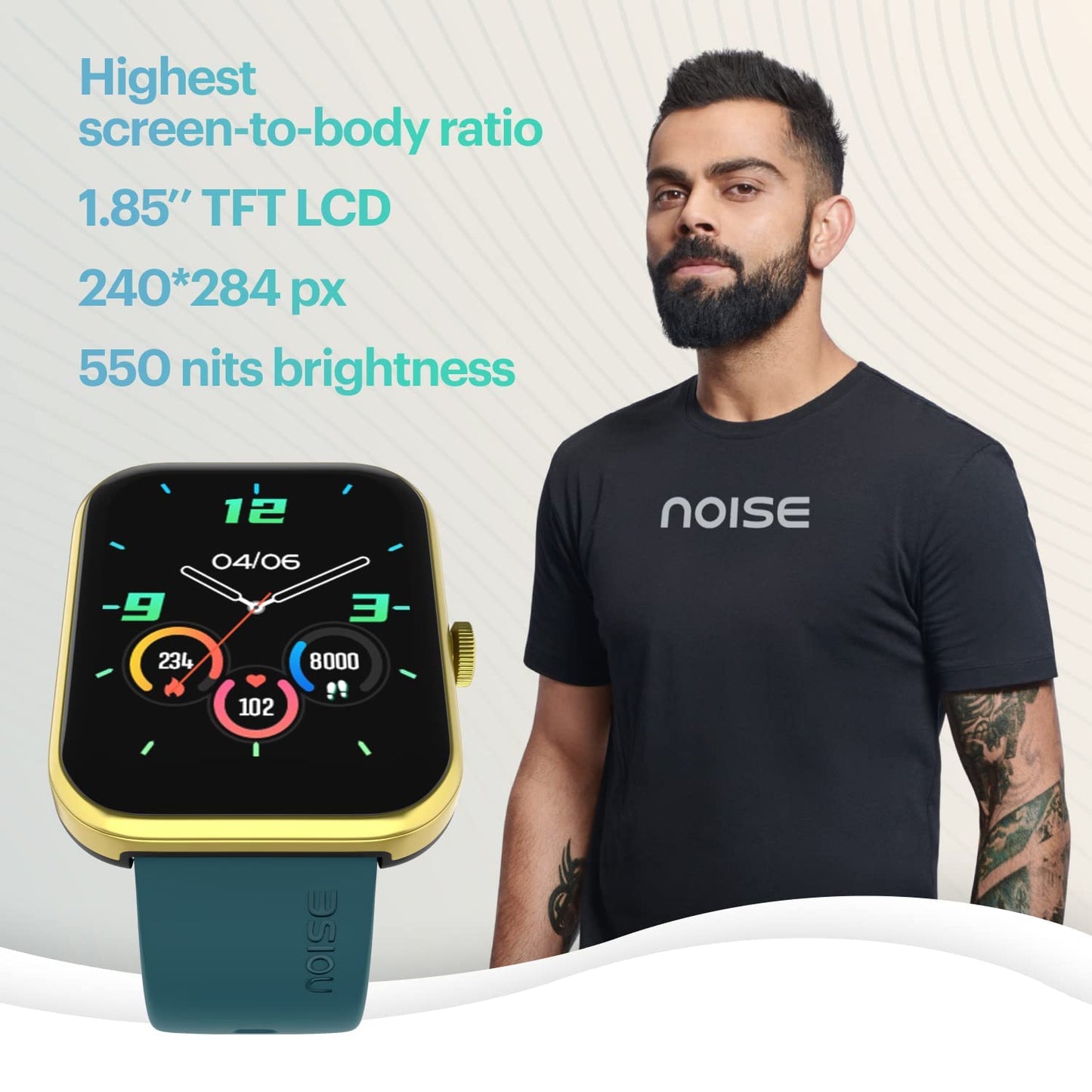 Noise Pulse 2 Max 1.85" Display, Bluetooth Calling Smart Watch, 10 Days Battery, 550 NITS Brightness, Smart DND, 100 Sports Modes, Smartwatch for Men and Women (Deep Wine)