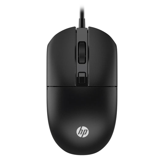 HP X1000 Wired USB Mouse with 3 Handy Buttons, Fast-Moving Scroll Wheel and Optical Sensor works on most Surfaces, 3 years warranty