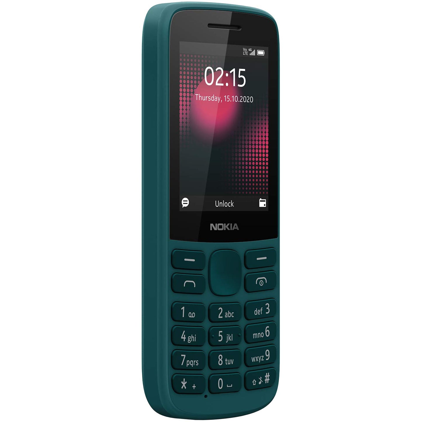 Nokia 215 4G Dual SIM 4G Phone with Long Battery Life, Multiplayer Games, Wireless FM Radio and Durable Ergonomic Design | Cyan Green