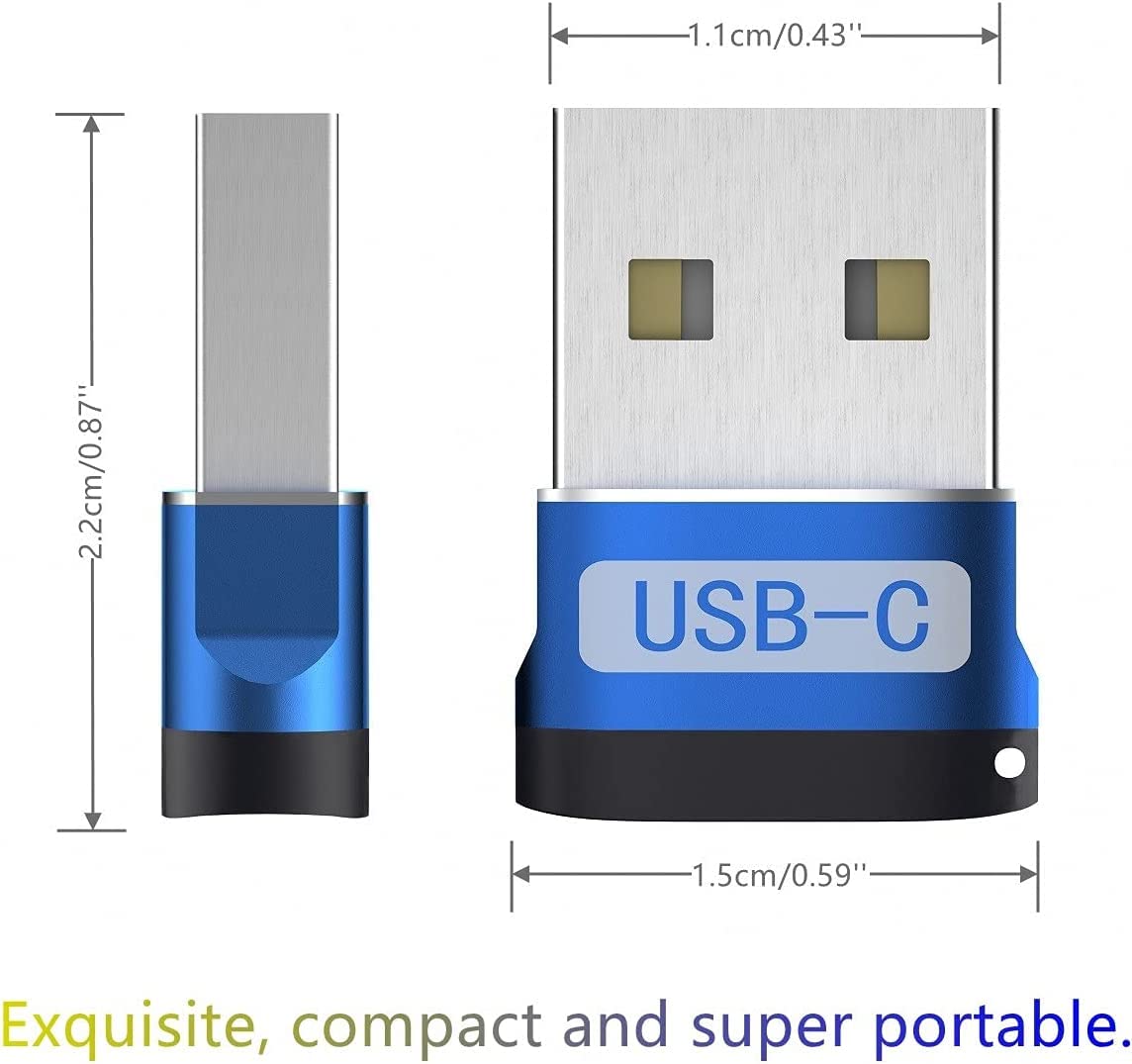 rts /2 Pack/Usb C Type C Female To Usb Male Adapter,Type A Charger Converter For Apple/Iwatch/Watch Series/7/8/Se/Iphone 11/12/13/14 Plus ProMax/Airpods Ipad Air 4/5 Mini 6/Samsung Galaxy S20 S21 S22