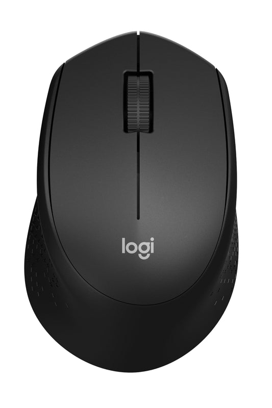 Logitech M331 Silent Plus Wireless Mouse, 2.4GHz with USB Nano Receiver, 1000 DPI Optical Tracking, 3 Buttons, 24 Month Life Battery, PC/Mac/Laptop - Black