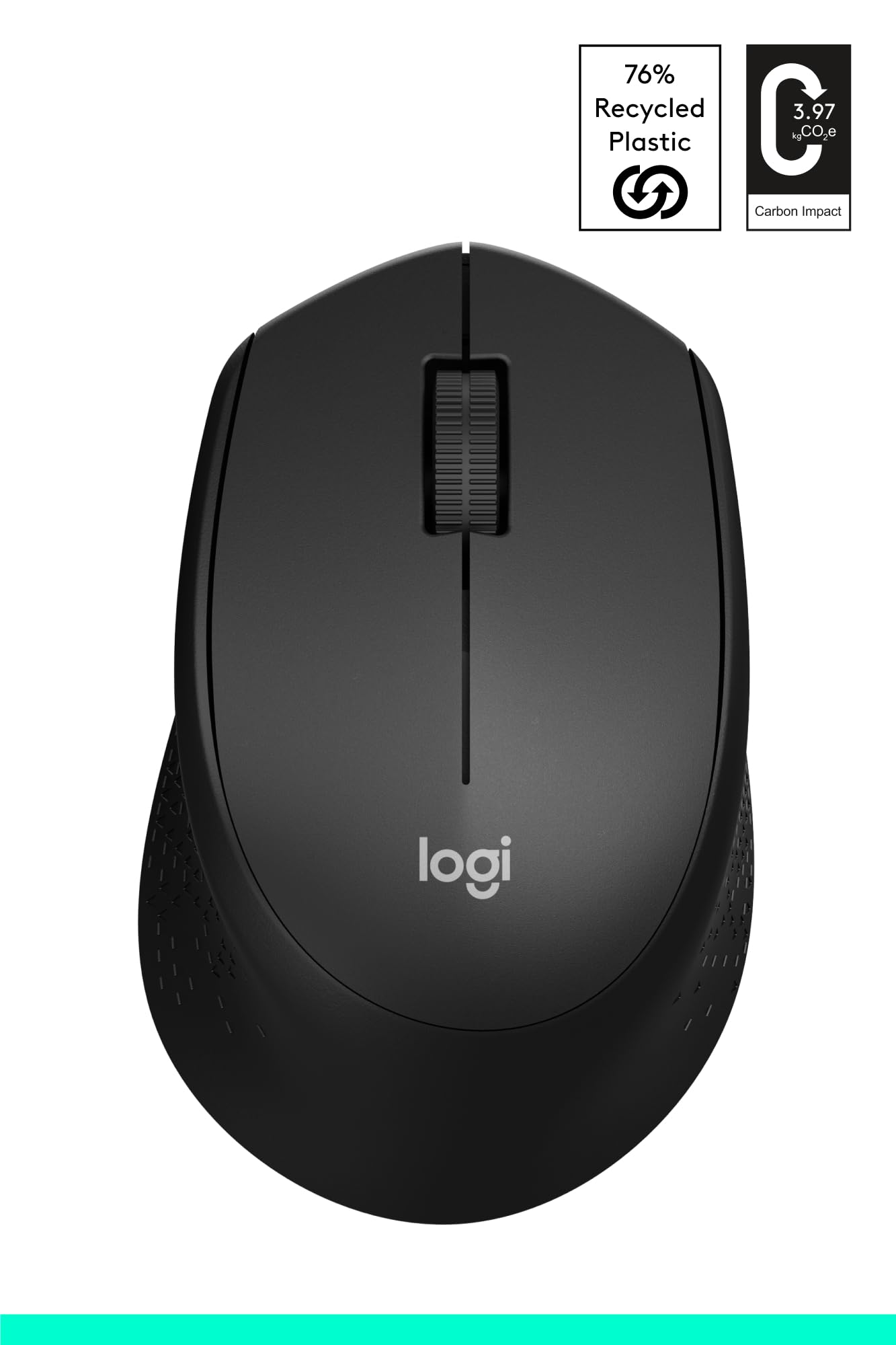 Logitech M331 Silent Plus Wireless Mouse, 2.4GHz with USB Nano Receiver, 1000 DPI Optical Tracking, 3 Buttons, 24 Month Life Battery, PC/Mac/Laptop - Black