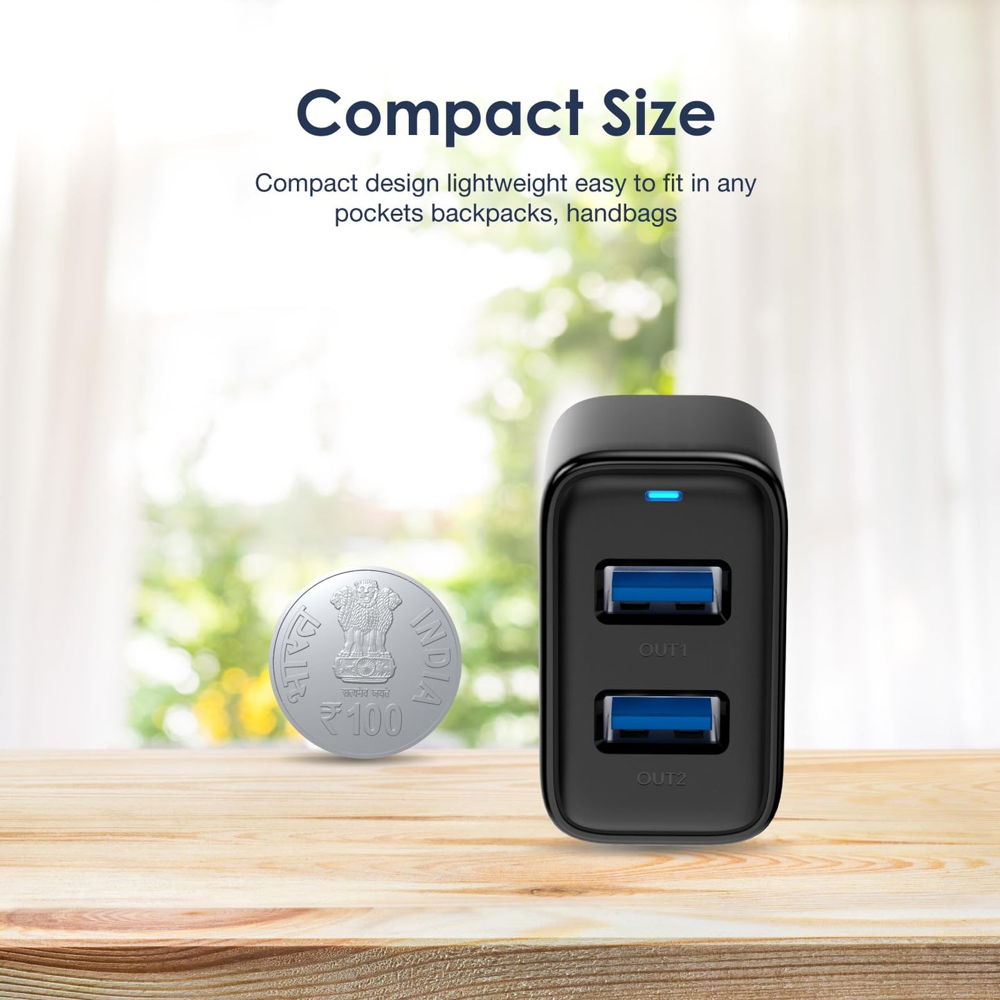 Oraimo Wall Charger, Dual Port Fast Charger 5V/2.4A Fast Charging Power Adapter Compatible with iPhone 14/13/12/X,Samsung S21/S20/Note 20/10/9/8,Sony,Xiaomi,iPad,MacBook