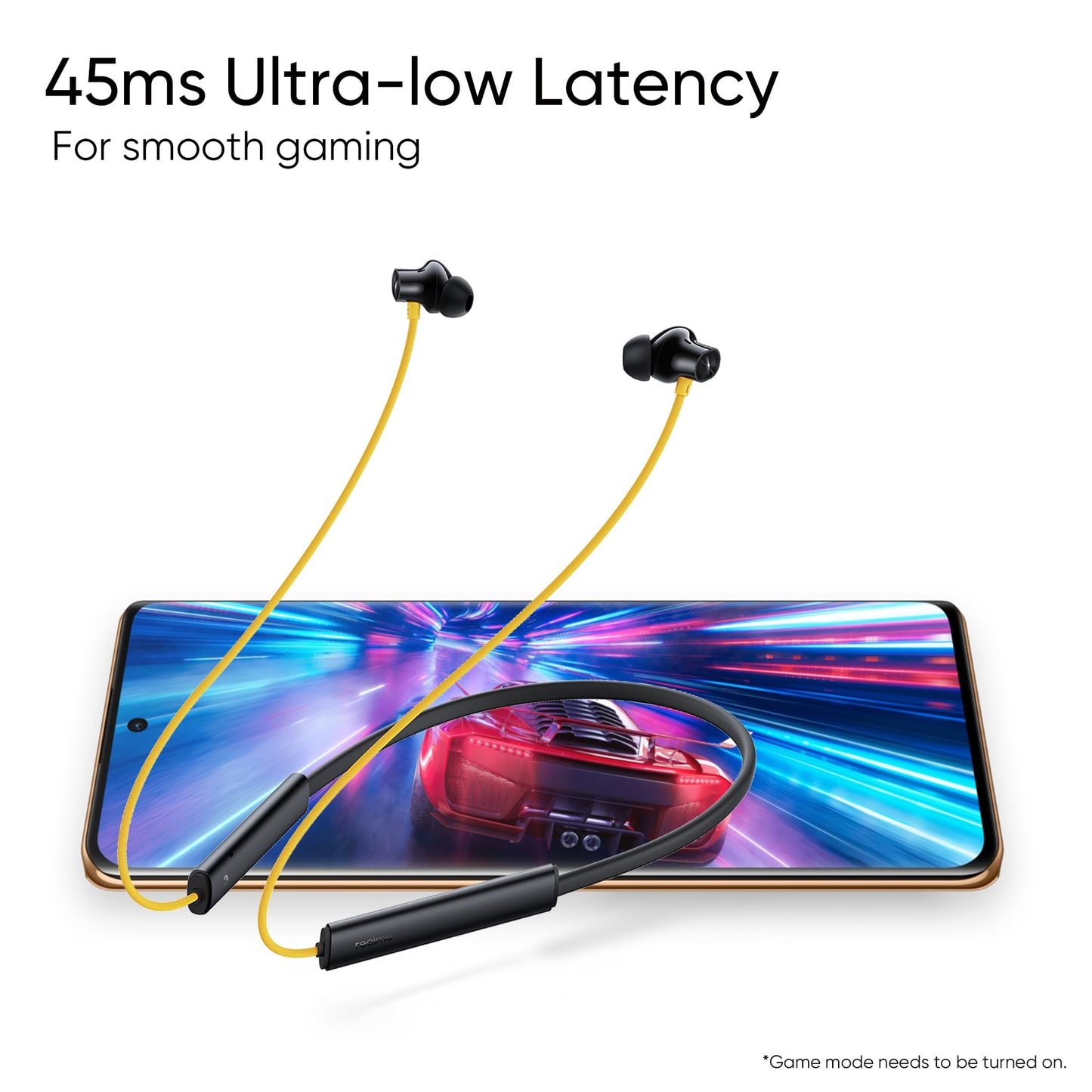 realme Buds Wireless 3 in-Ear Bluetooth Headphones,30dB ANC, Spatial Audio,13.6mm Dynamic Bass Driver,Upto 40 Hours Playback, Fast Charging, 45ms Low Latency for Gaming,Dual Device Connection (Yellow)