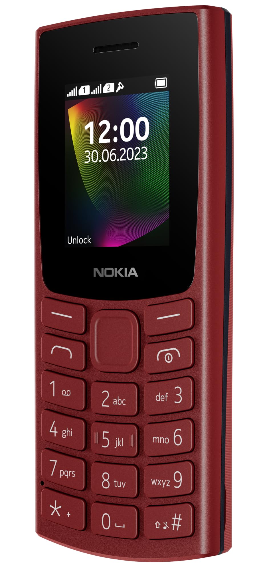 Nokia 106 Single Sim, Keypad Phone with Built-in UPI Payments App, Long-Lasting Battery, Wireless FM Radio & MP3 Player, and MicroSD Card Slot | Red