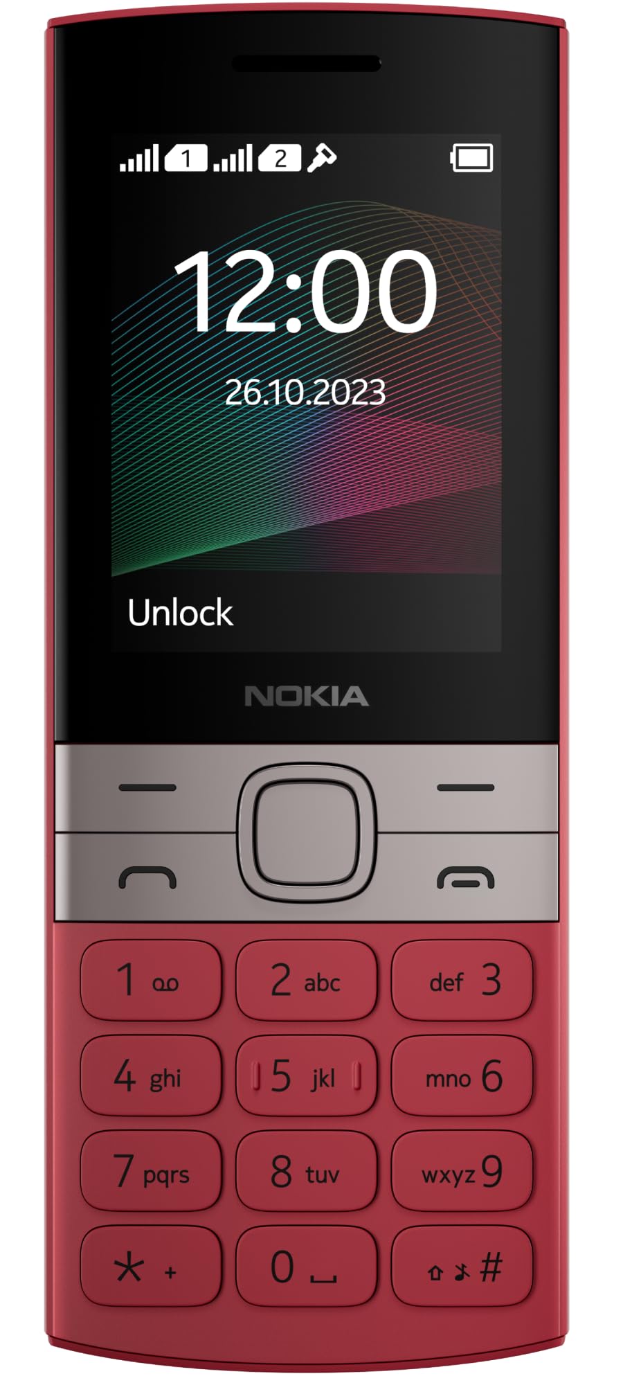 Nokia 150 Dual SIM Premium Keypad Phone | Rear Camera, Long Lasting Battery Life, Wireless FM Radio & MP3 Player and All-New Modern Premium Design | Red