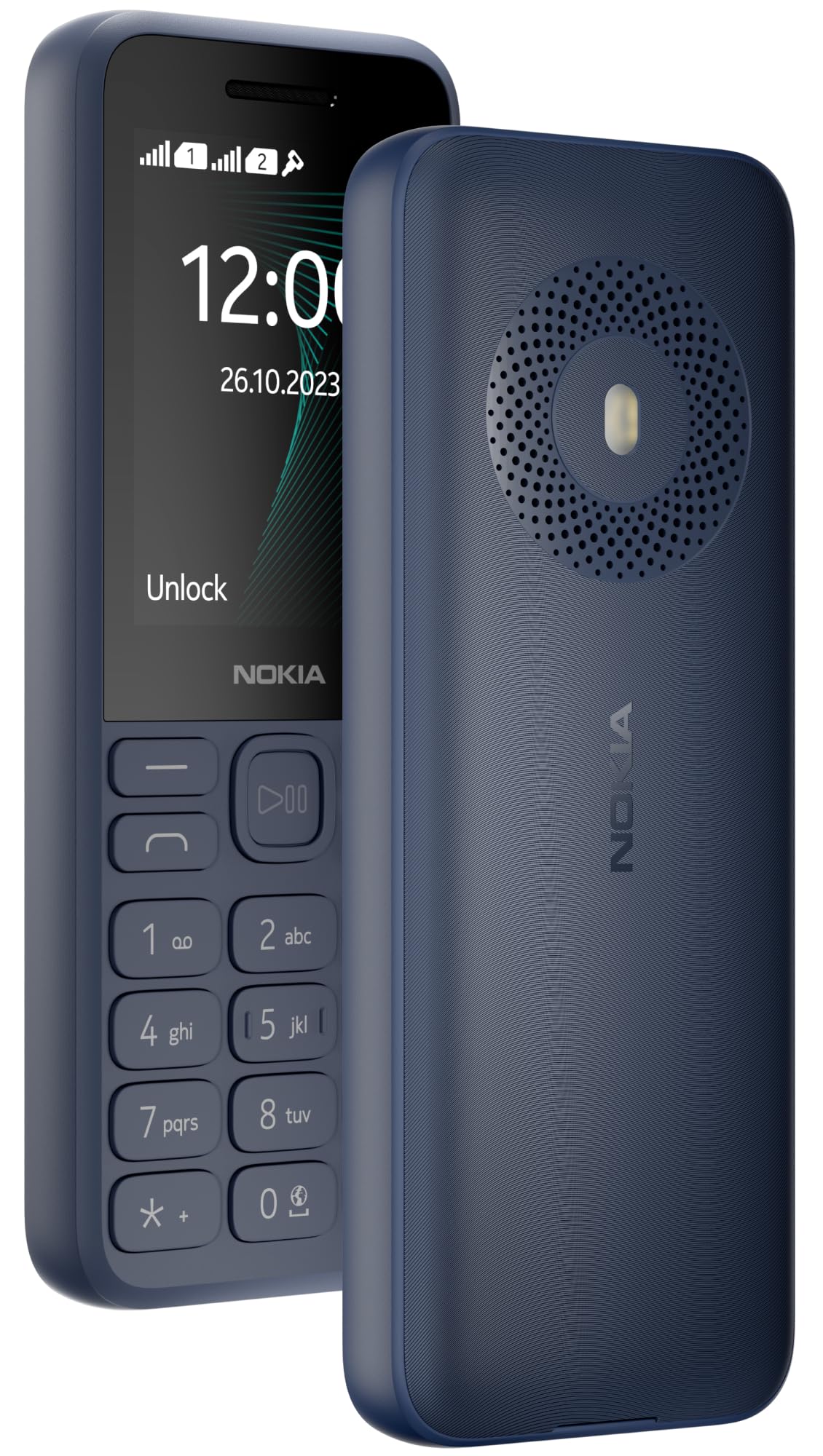 Nokia 130 Music | Built-in Powerful Loud Speaker with Music Player and Wireless FM Radio | Dedicated Music Buttons | Big 2.4” Display | 1 Month Standby Battery Life | Blue